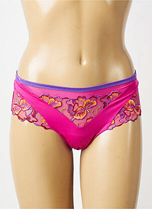 Tanga effet matière satinée rose PRIMADONNA femme