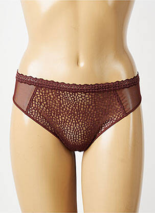 Tanga stretch marron ANTIGEL femme