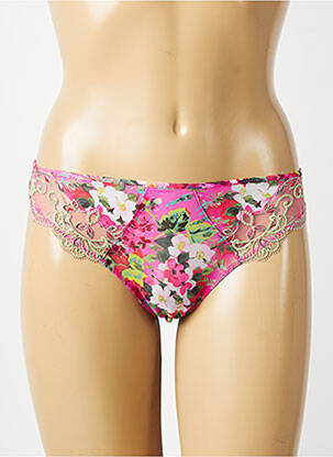 Tanga tissage tulle rose LISE CHARMEL femme