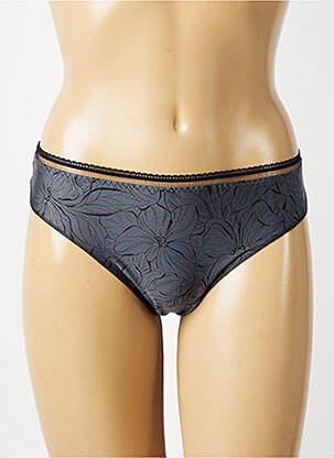 Tanga tissage satiné gris ANTIGEL femme