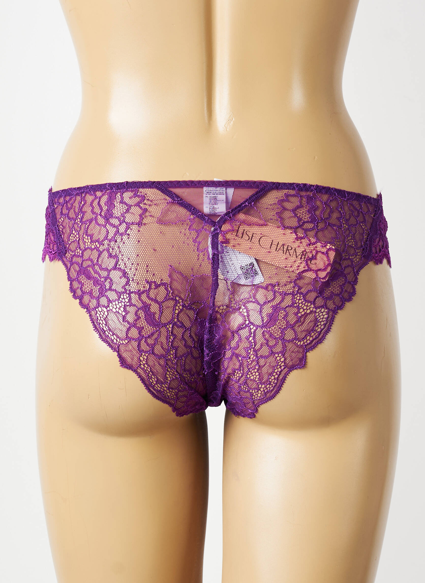 Culotte broderie dentelle de calais violet LISE CHARMEL femme