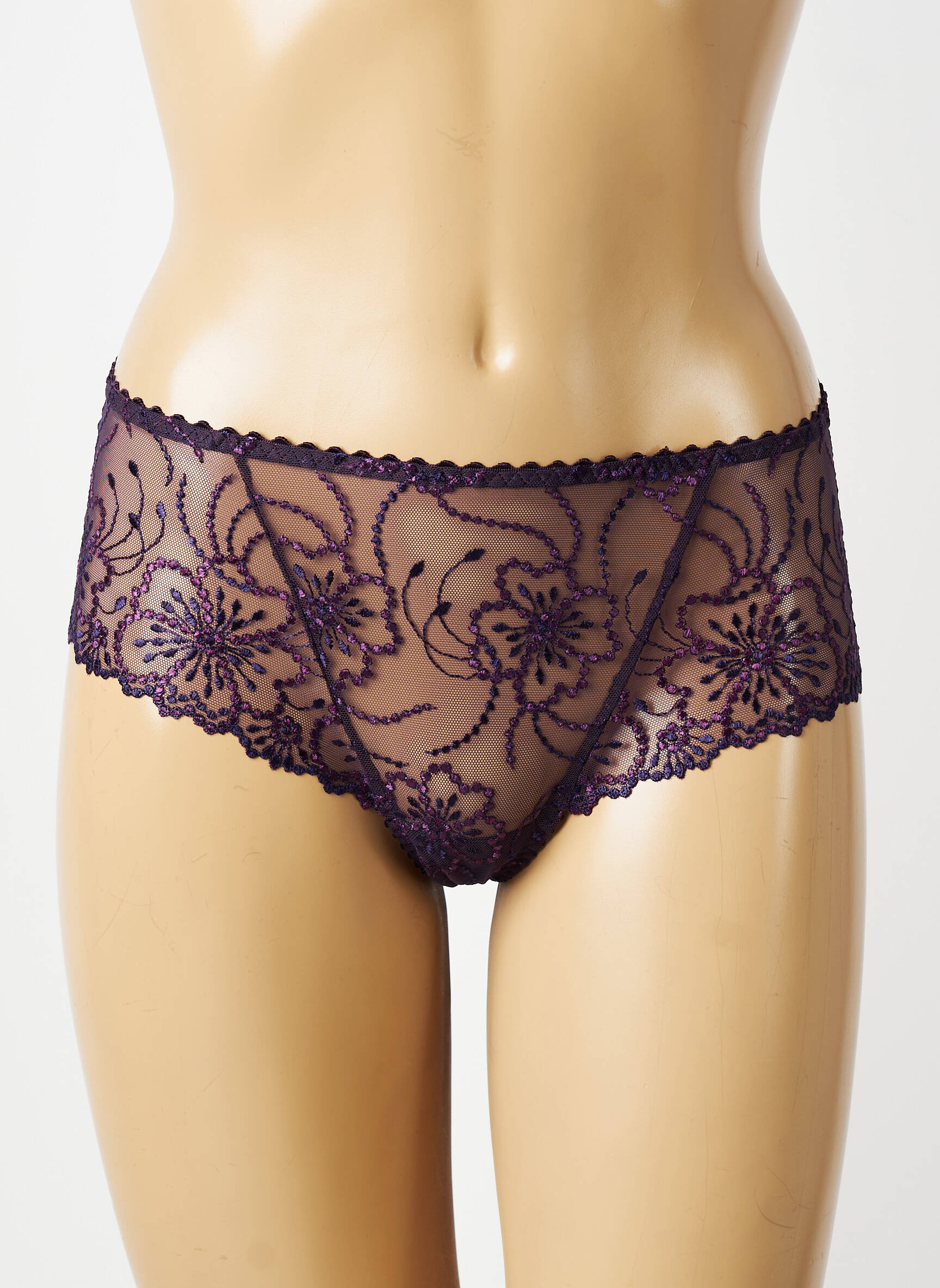 Shorty effet matière satinée violet MARIE JO femme
