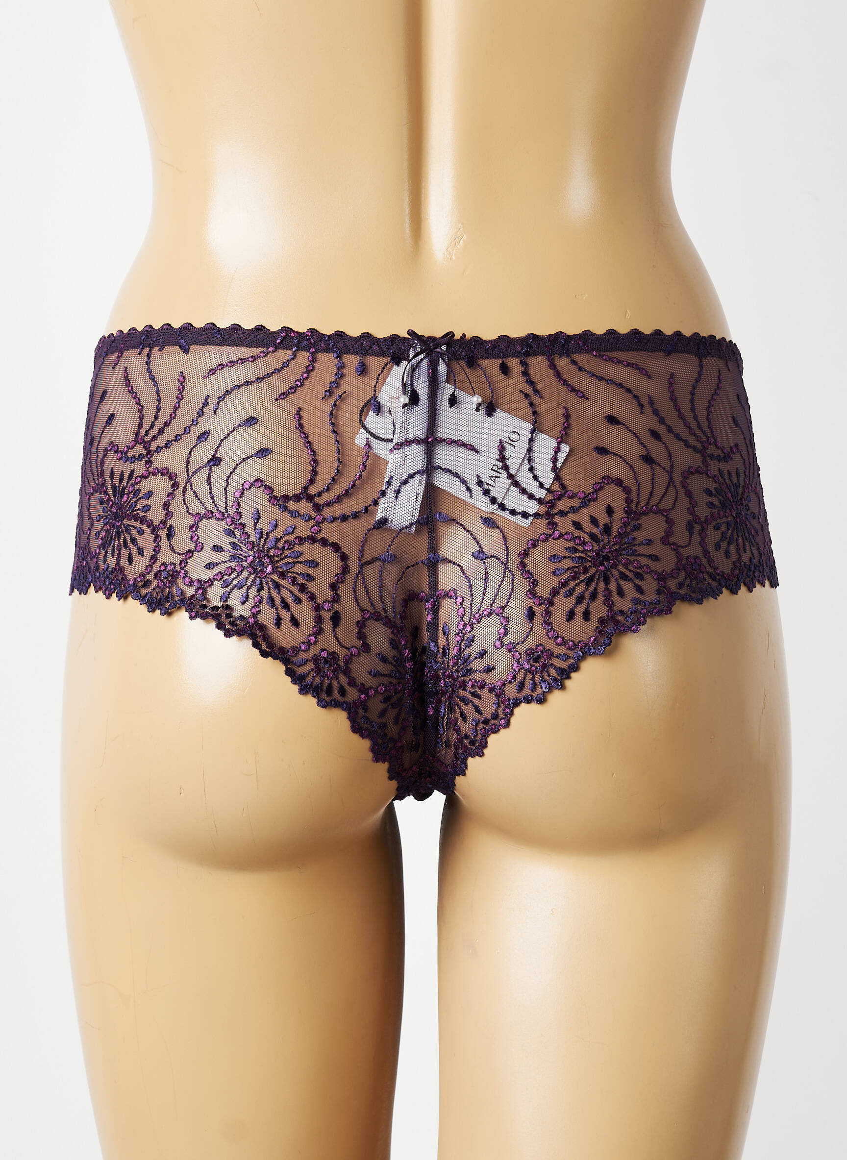 Shorty effet matière satinée violet MARIE JO femme