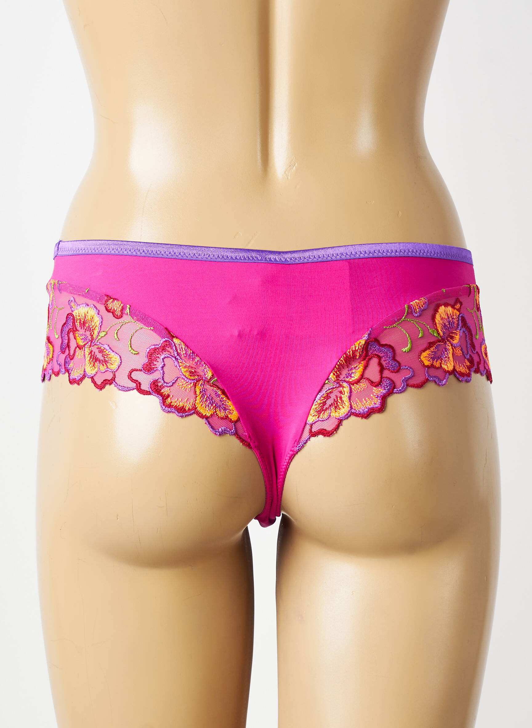 Tanga effet matière satinée rose PRIMADONNA femme