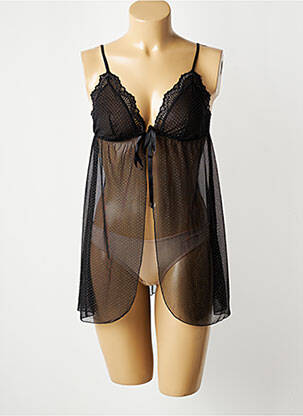 Nuisette/combinette broderie noir ANTIGEL femme