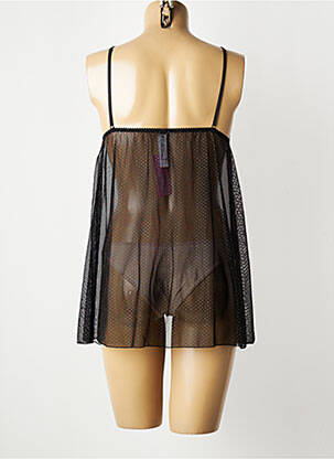 Nuisette/combinette effet matière satinée noir ANTIGEL femme