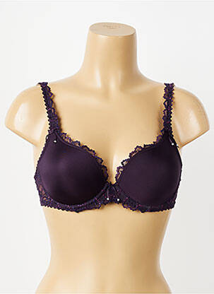 Soutien-gorge effet matière satinée haut soutien-gorge moulé violet MARIE JO femme