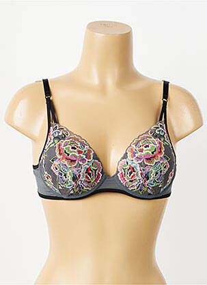 Soutien-gorge effet matière satinée haut soutien-gorge moulé gris MARIE JO femme