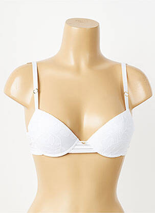 Soutien-gorge effet matière satinée haut soutien-gorge push-up blanc ANTIGEL femme