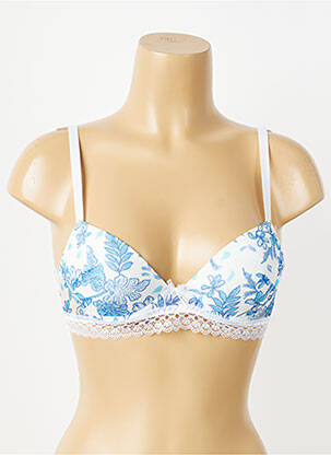 Soutien-gorge effet matière satinée haut soutien-gorge push-up bleu ANTIGEL femme