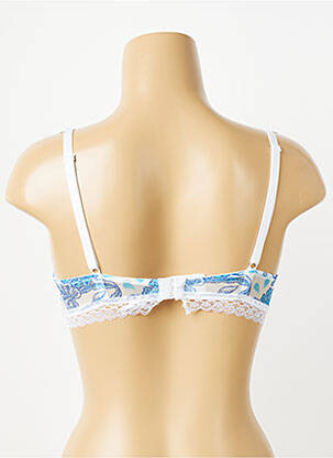 Soutien-gorge effet matière satinée haut soutien-gorge push-up bleu ANTIGEL femme