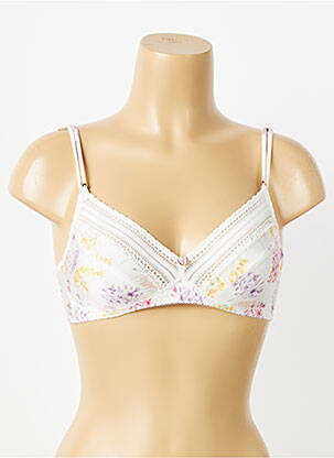 Soutien-gorge effet matière satinée haut soutien-gorge moulé beige ANTIGEL femme