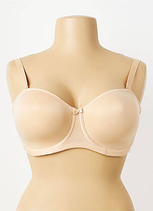 Soutien-gorge effet matière satinée haut soutien-gorge moulé chair ELOMI femme