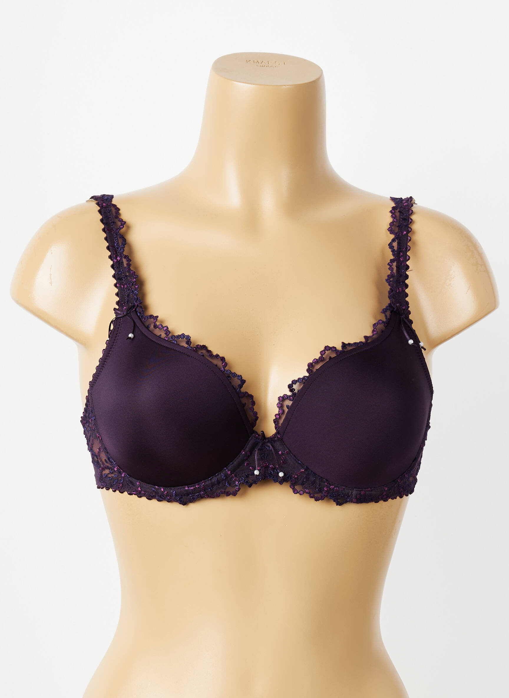 Soutien-gorge effet matière satinée haut soutien-gorge moulé violet MARIE JO femme