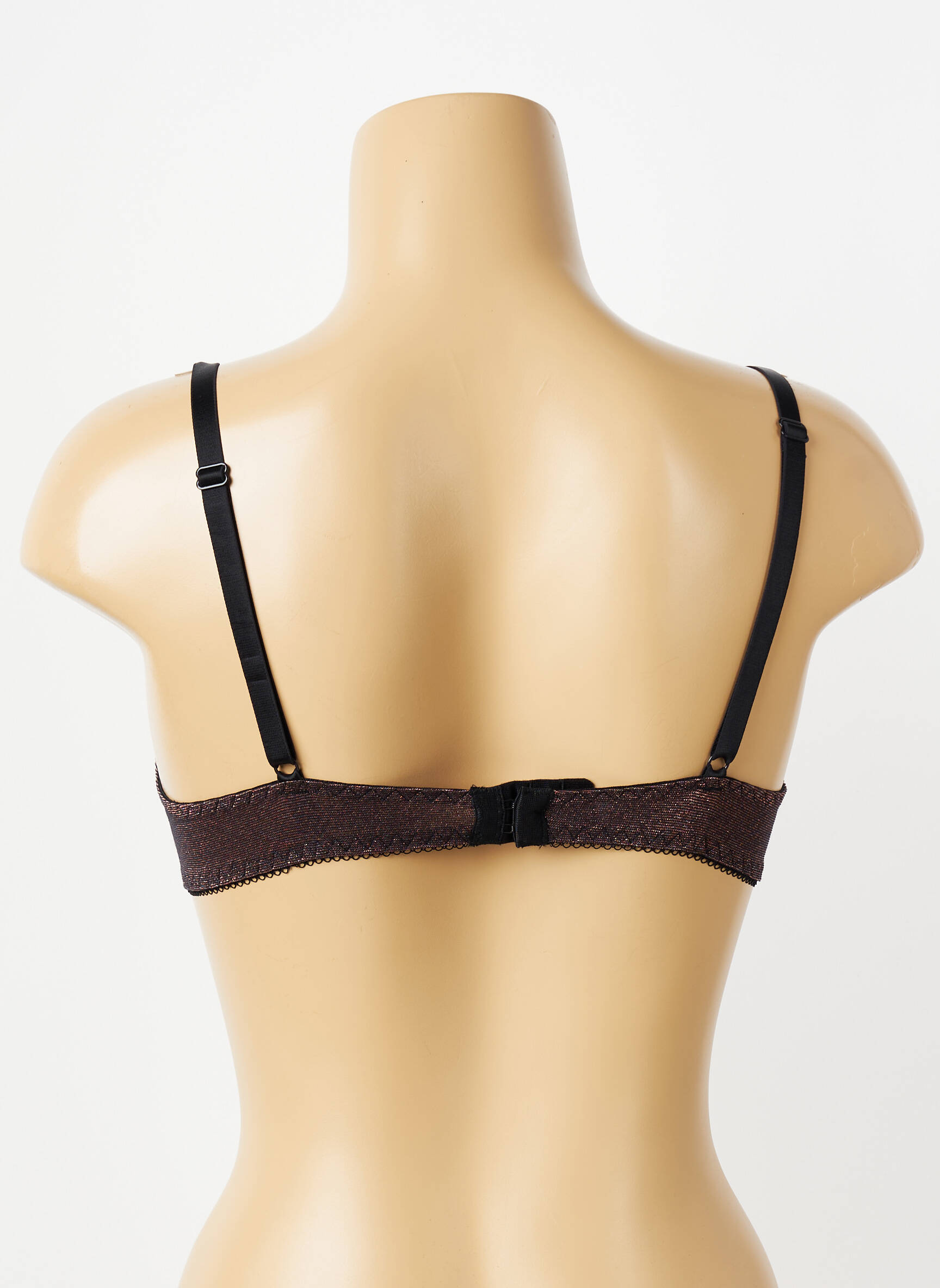 Soutien-gorge effet matière satinée haut soutien-gorge emboitant marron ANTIGEL femme