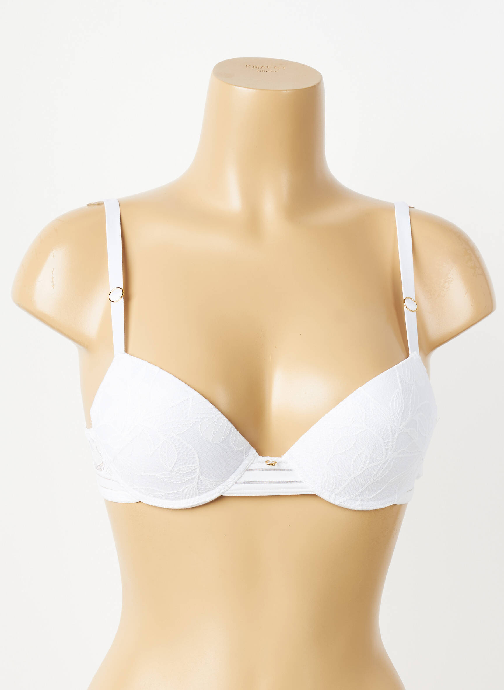 Soutien-gorge effet matière satinée haut soutien-gorge push-up blanc ANTIGEL femme