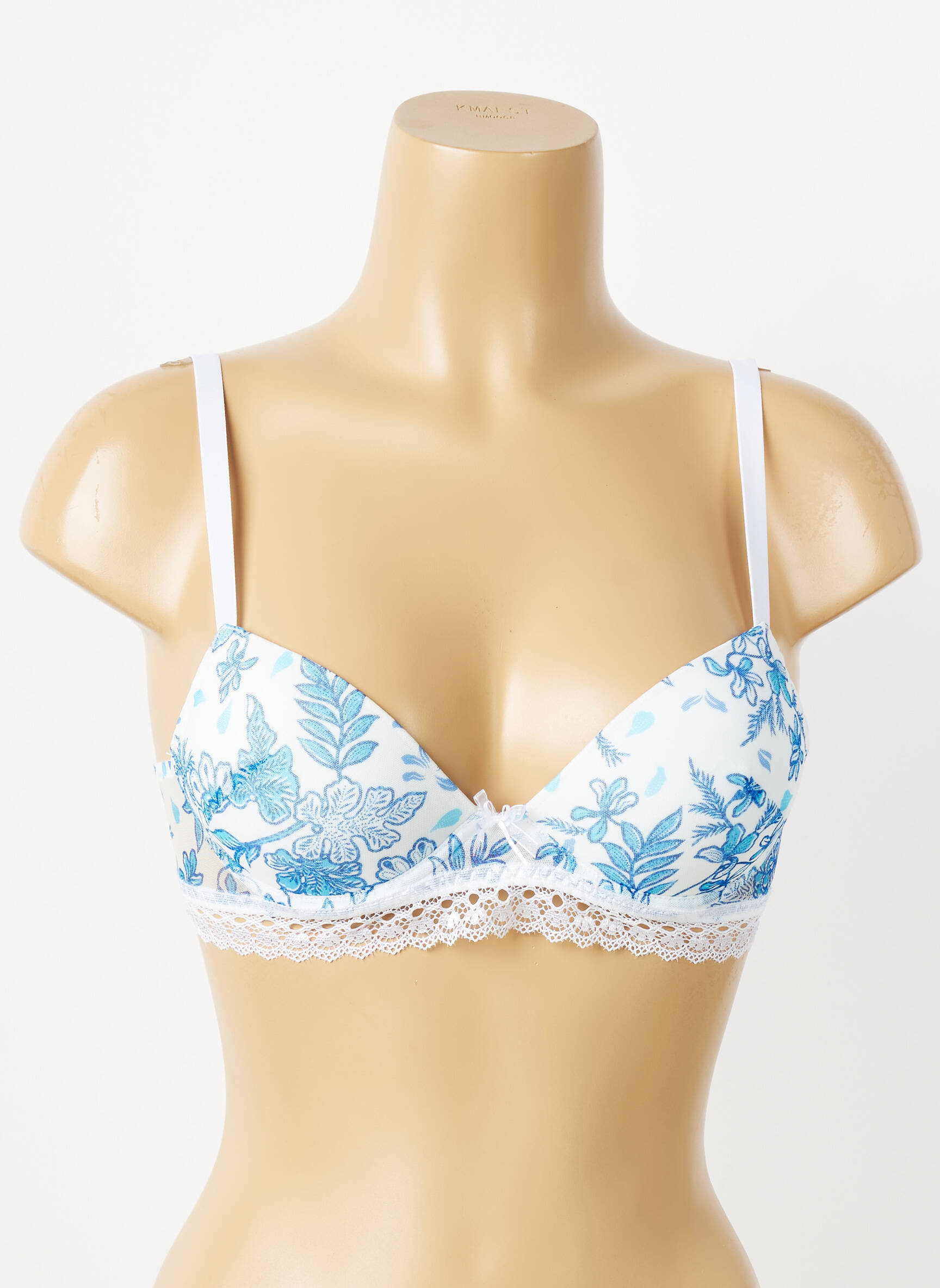 Soutien-gorge effet matière satinée haut soutien-gorge push-up bleu ANTIGEL femme