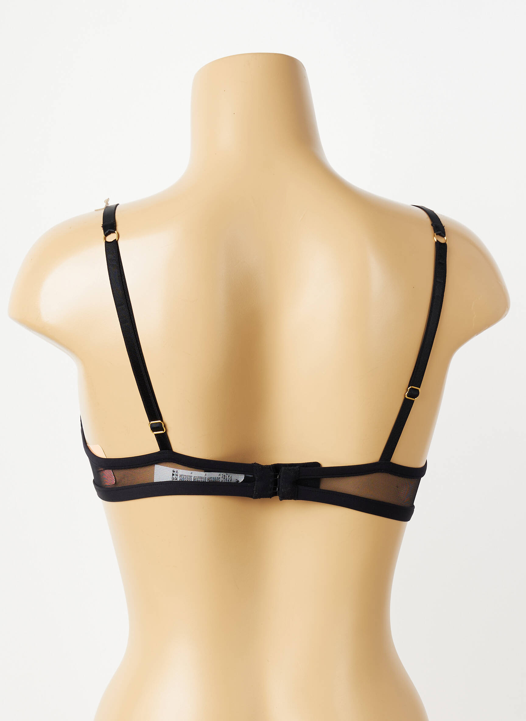 Soutien-gorge effet matière satinée haut soutien-gorge emboitant noir LISE CHARMEL femme