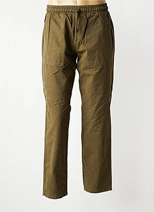 Pantalon slim tissage popeline taille normale vert IRON AND RESIN homme
