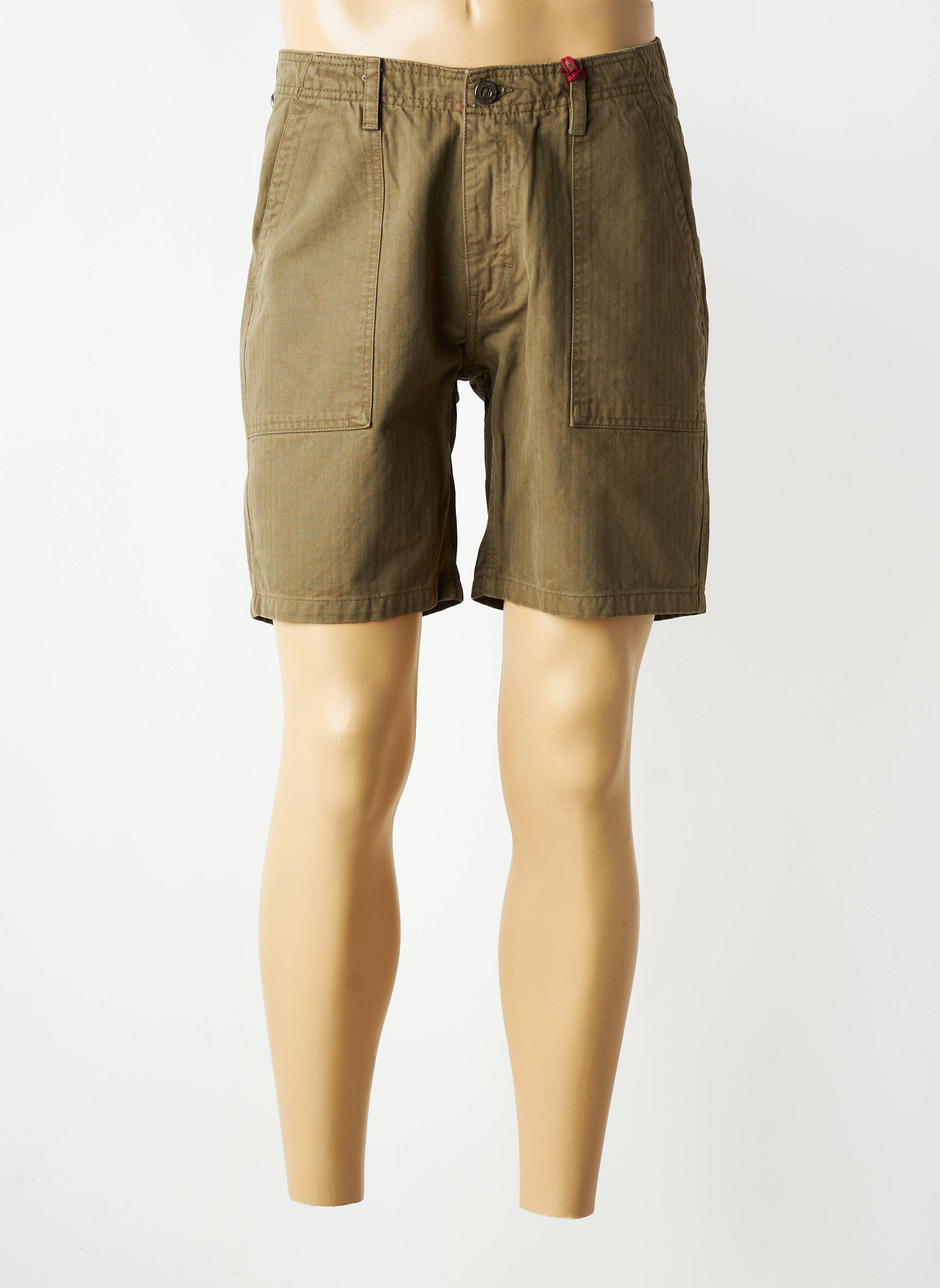 Short fermeture zippée sous rabat boutonné taille normale vert IRON AND RESIN homme