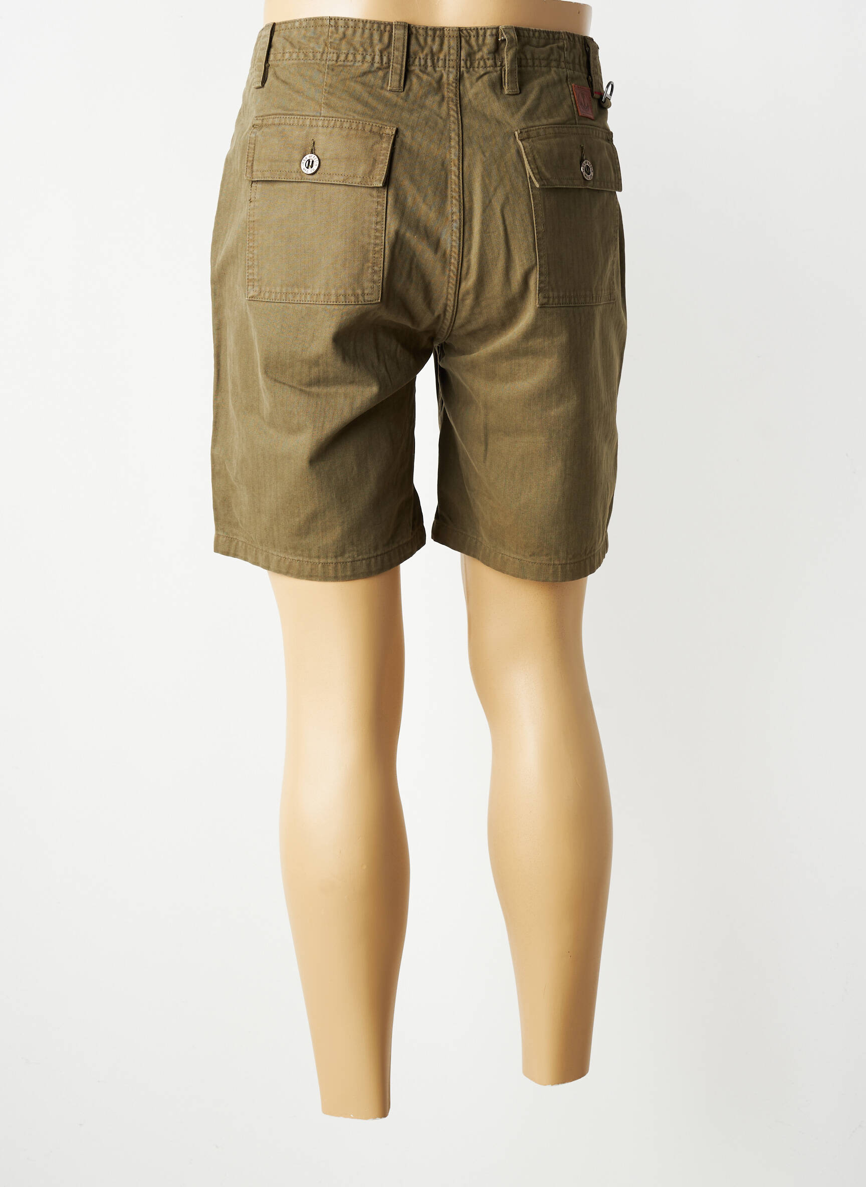 Short fermeture zippée sous rabat boutonné taille normale vert IRON AND RESIN homme