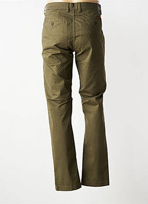 Pantalon droit tissage popeline taille normale vert DAYTONA homme
