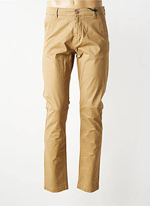 Pantalon droit tissage popeline taille normale beige DAYTONA homme