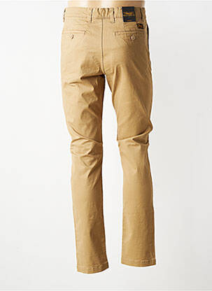 Pantalon droit tissage popeline taille normale beige DAYTONA homme