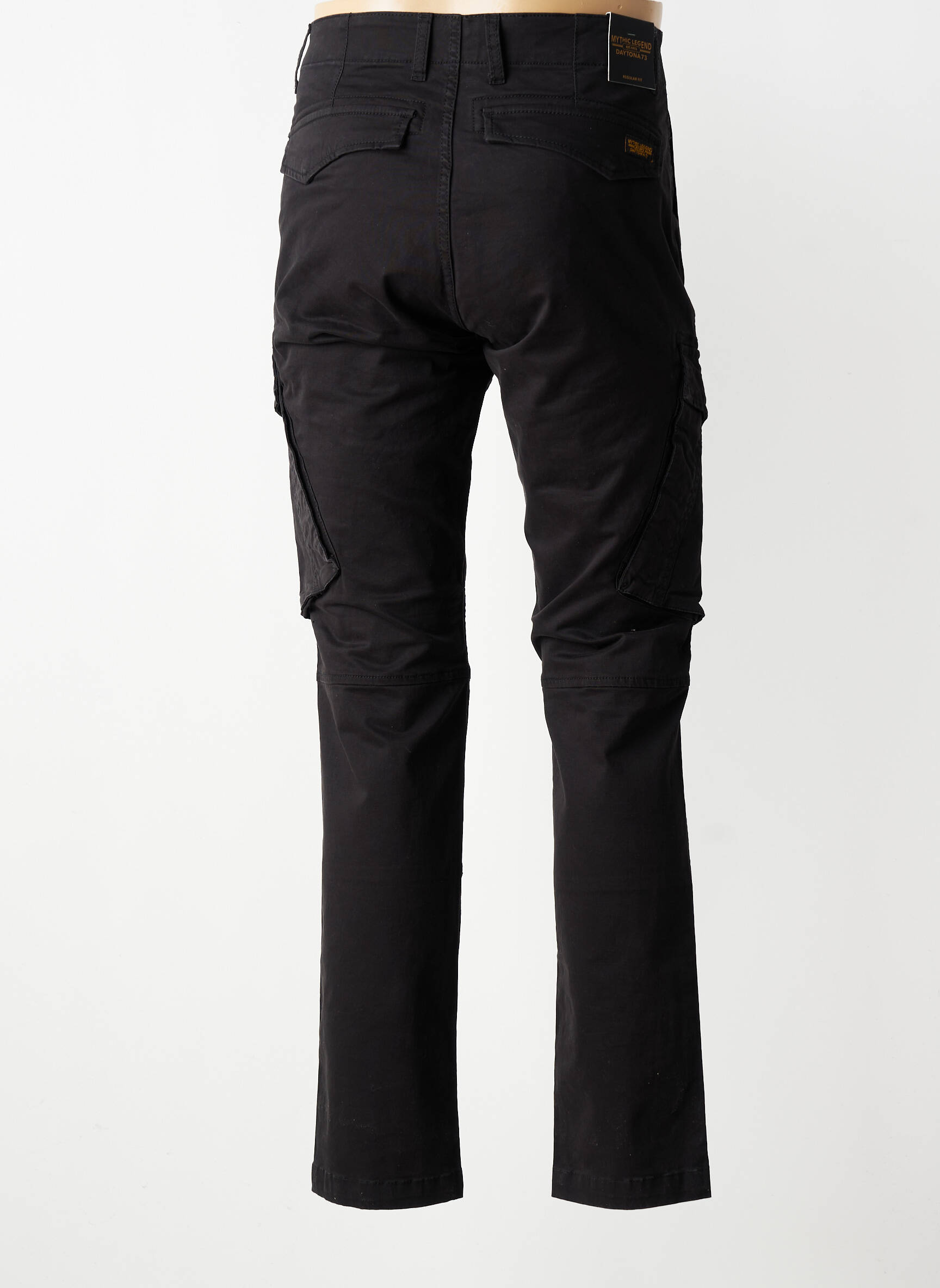 Pantalon cargo poches taille normale noir DAYTONA homme