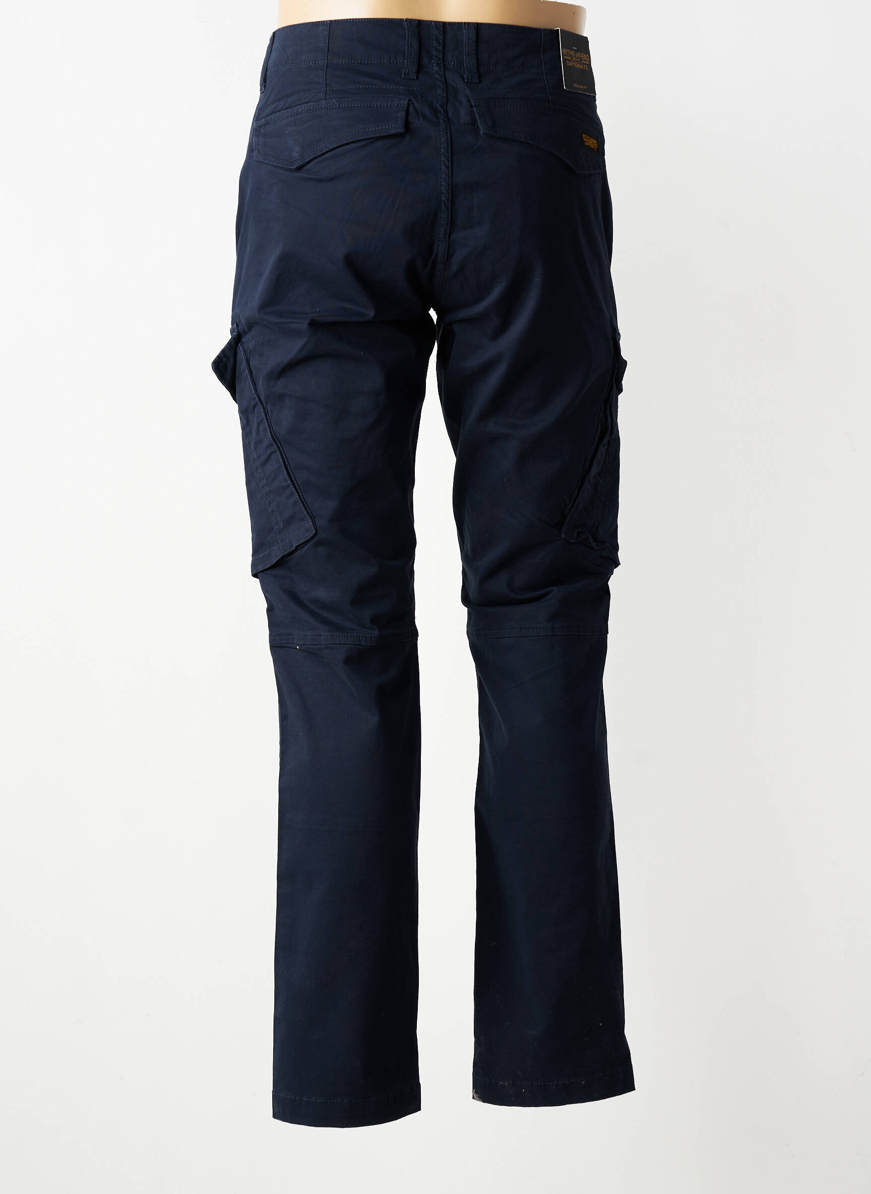 Pantalon cargo poches taille normale bleu DAYTONA homme
