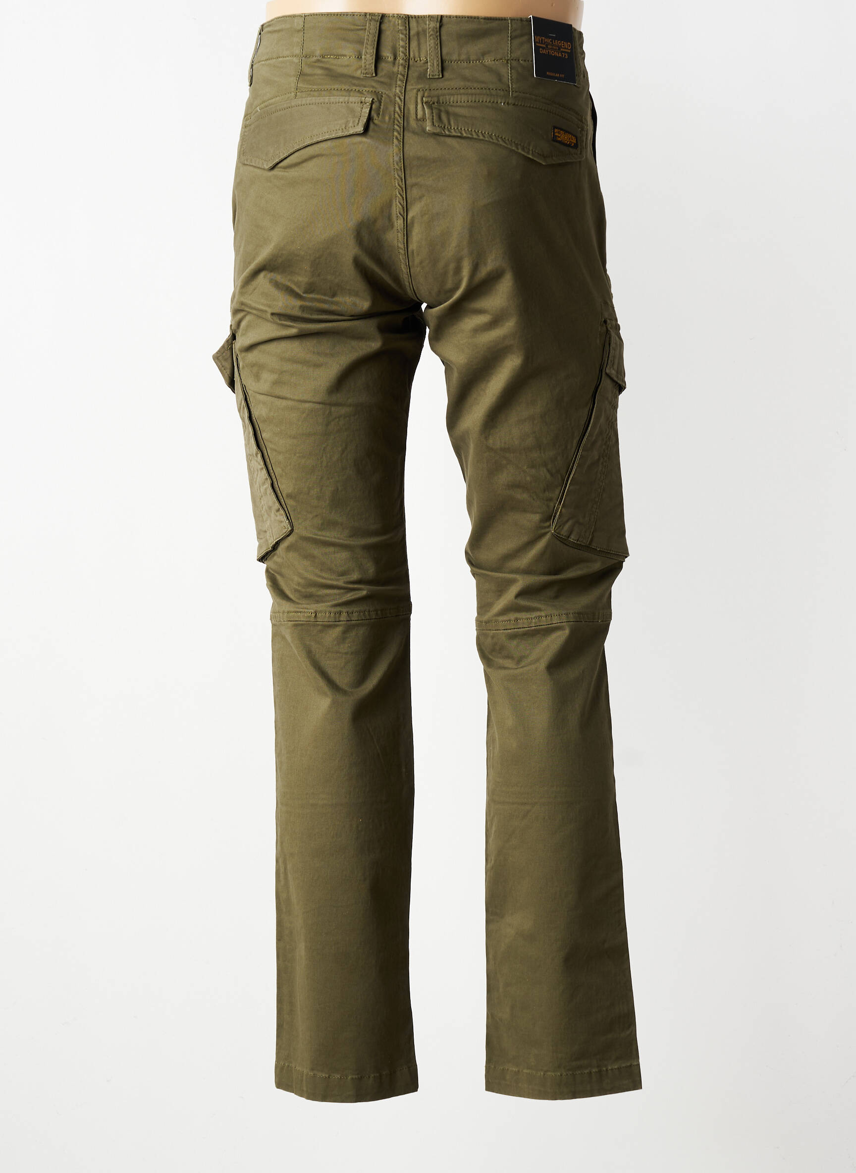 Pantalon cargo poches taille normale vert DAYTONA homme