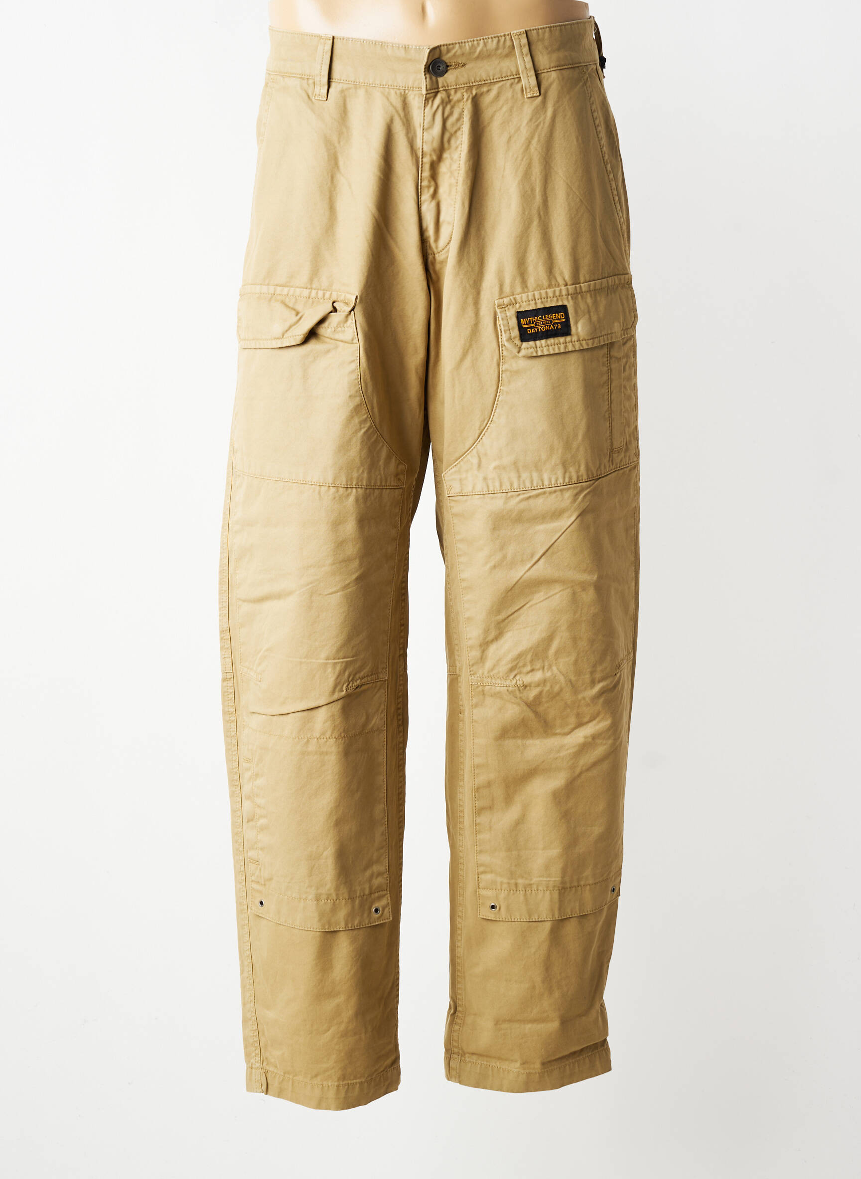 Pantalon cargo coupe droite taille normale beige DAYTONA homme