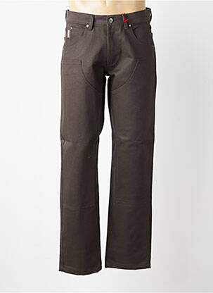 Jeans coupe droite fermeture zippée sous rabat boutonné taille normale gris IRON AND RESIN homme