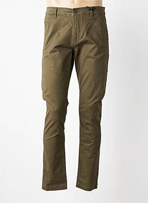 Pantalon chino tissage popeline taille basse vert DAYTONA homme