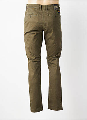 Pantalon chino tissage popeline taille basse vert DAYTONA homme