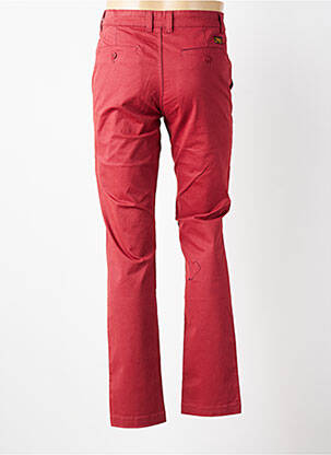 Pantalon chino tissage popeline taille basse rouge DAYTONA homme