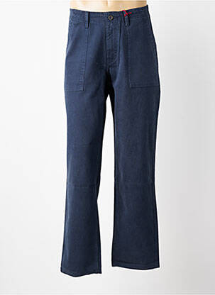 Pantalon droit tissage popeline taille normale bleu IRON AND RESIN homme