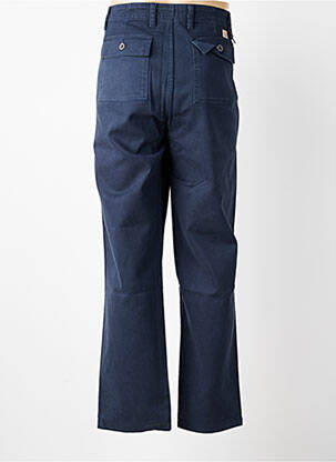 Pantalon droit tissage popeline taille normale bleu IRON AND RESIN homme