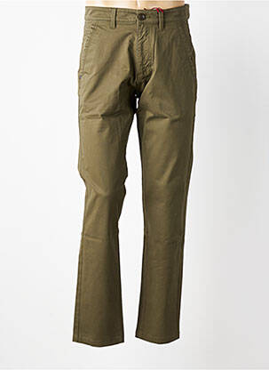 Pantalon chino tissage popeline taille normale vert IRON AND RESIN homme