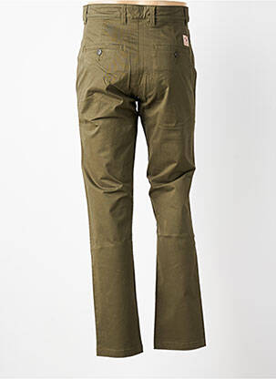 Pantalon chino tissage popeline taille normale vert IRON AND RESIN homme
