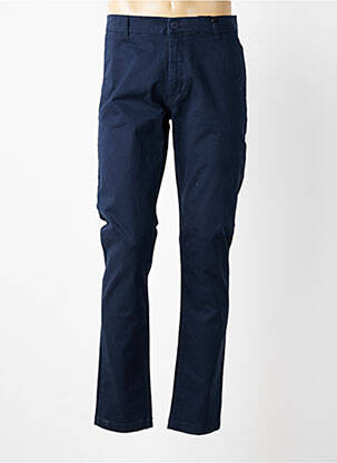 Pantalon chino tissage popeline taille normale bleu DAYTONA homme