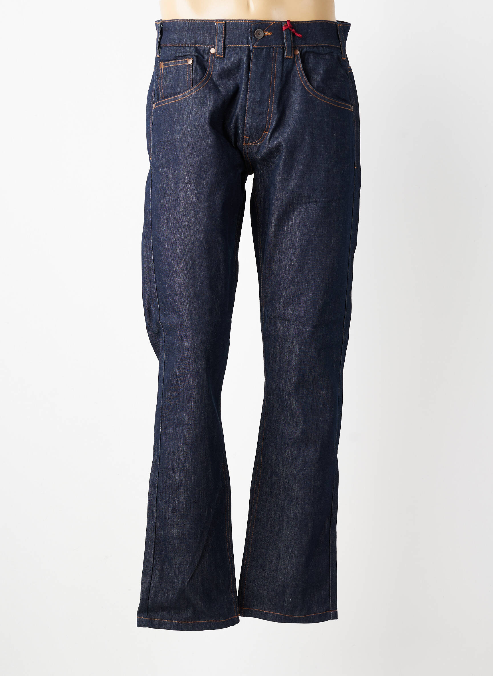 Jeans coupe slim fermeture boutonnée sur le devant taille normale bleu IRON AND RESIN homme