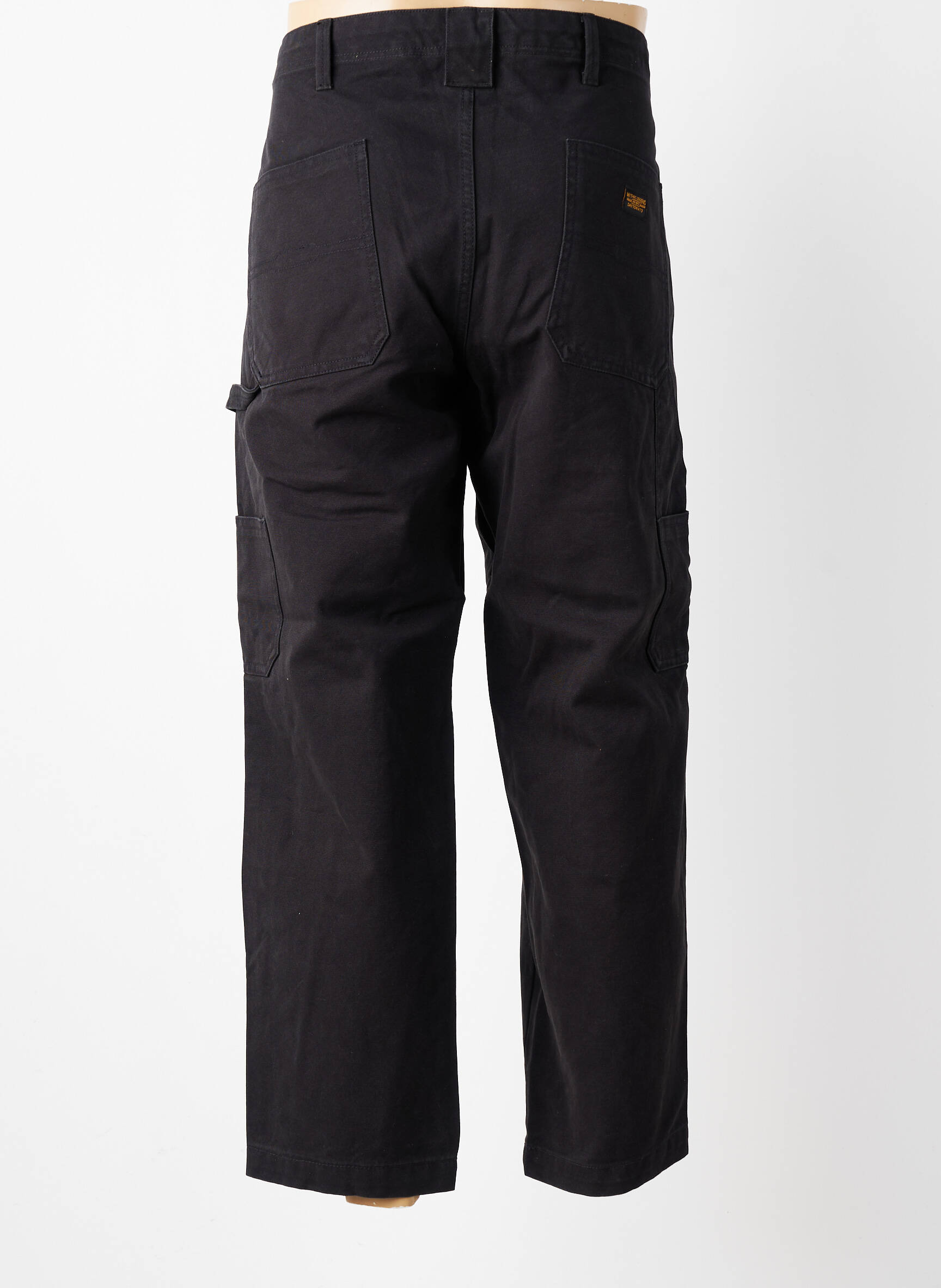 Jeans coupe droite fermeture zippée sous rabat boutonné taille normale noir DAYTONA homme