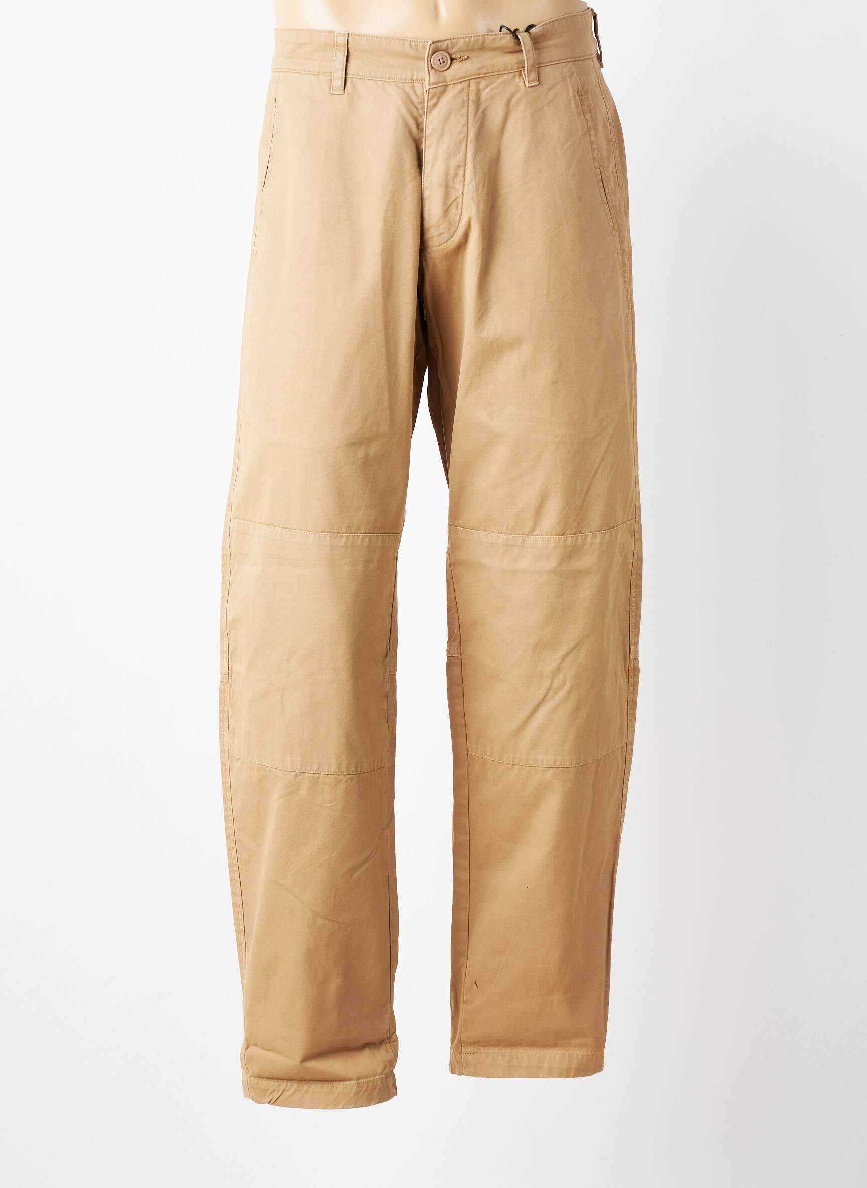 Pantalon chino tissage popeline taille normale beige DAYTONA homme