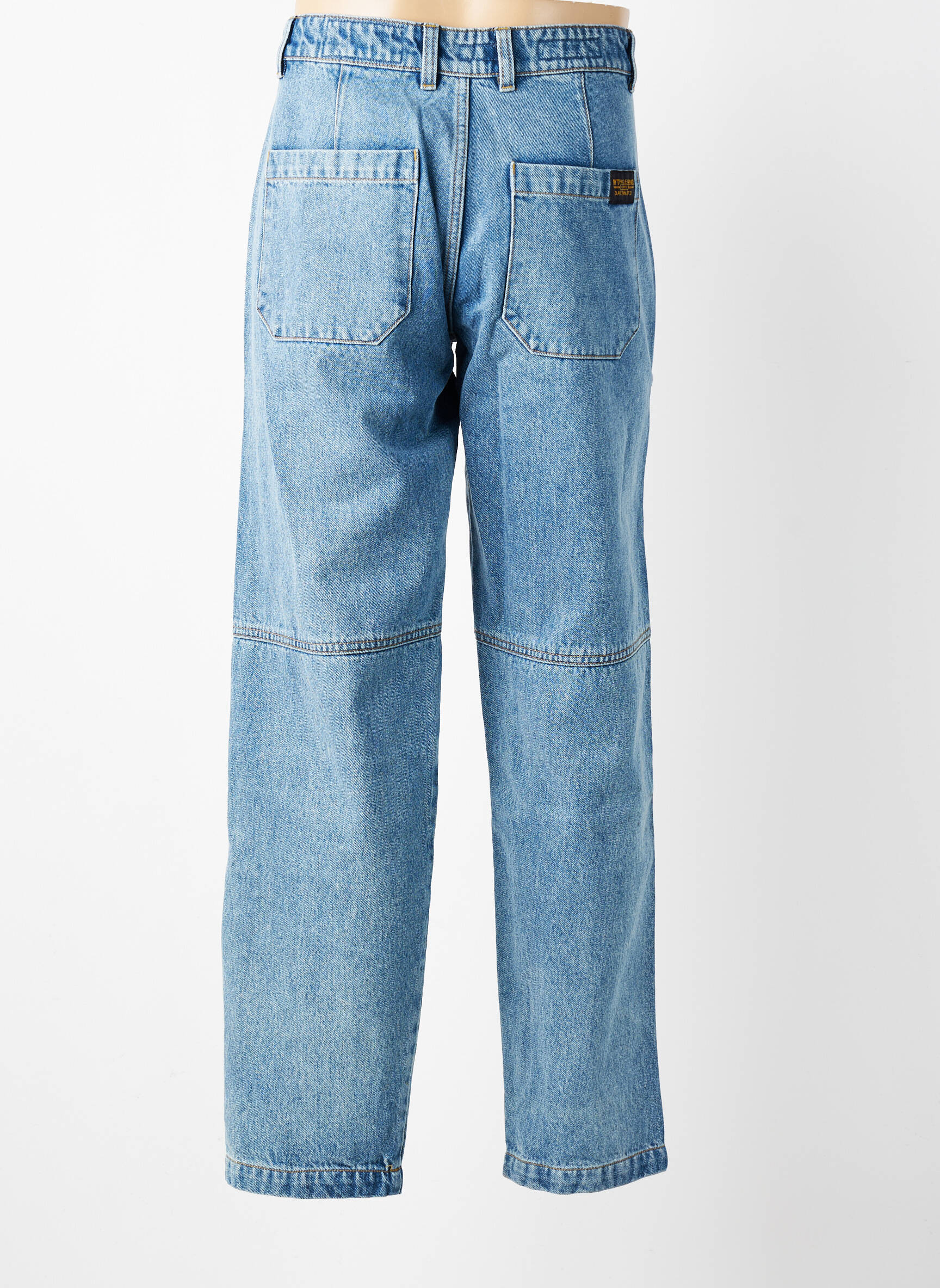 Jeans coupe droite fermeture boutonnée sur le devant bleu clair DAYTONA homme