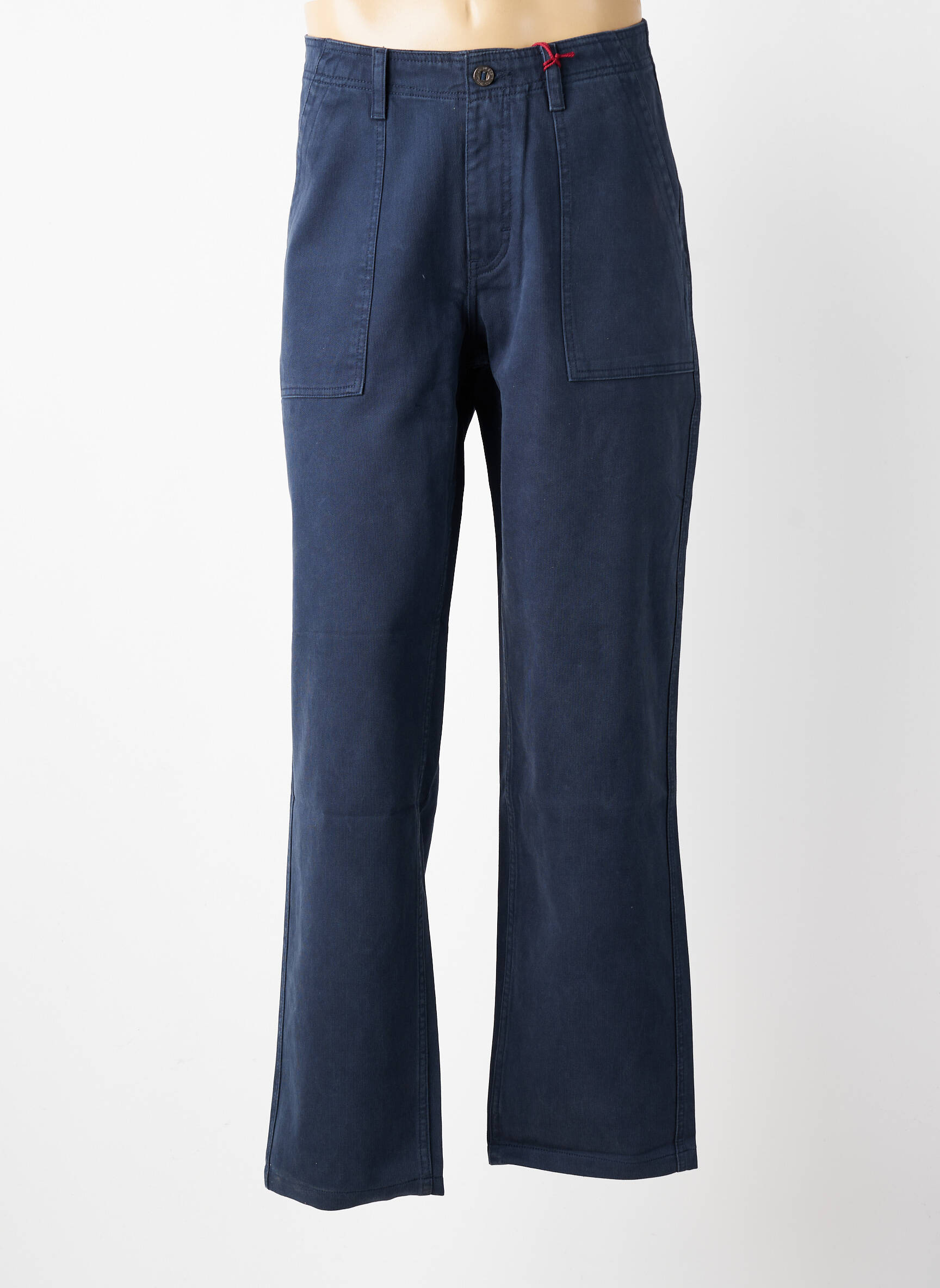 Pantalon droit tissage popeline taille normale bleu IRON AND RESIN homme