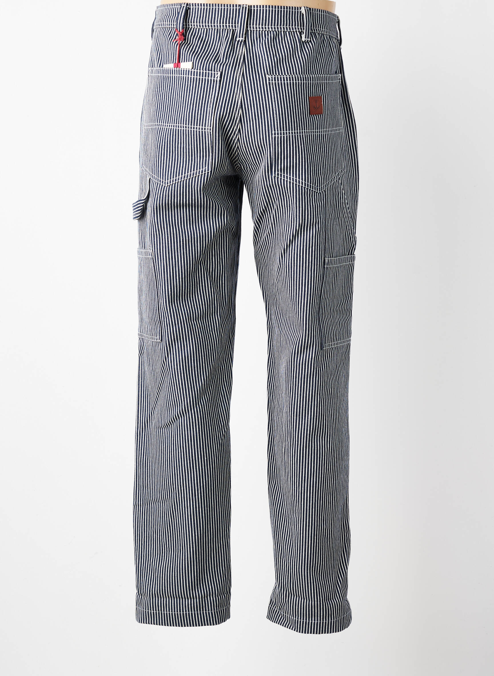 Jeans coupe droite fermeture zippée sous rabat boutonné taille normale bleu IRON AND RESIN homme