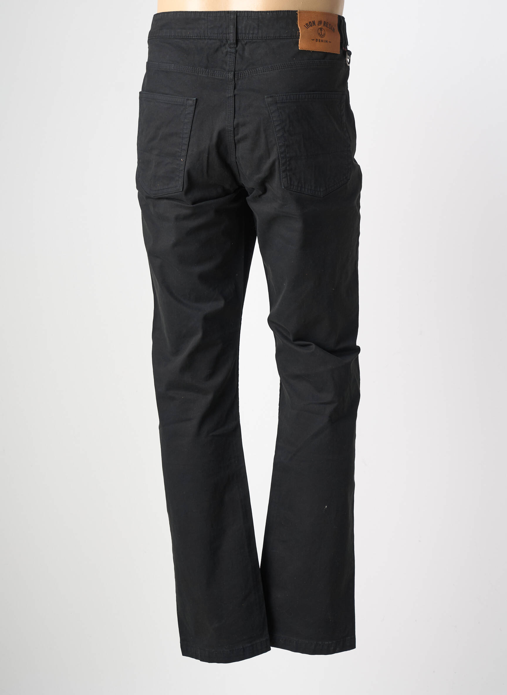Pantalon slim stretch taille normale noir IRON AND RESIN homme