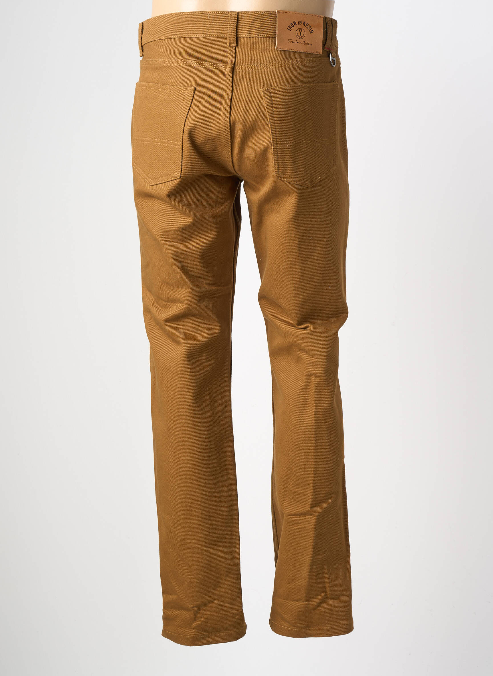 Jeans coupe slim stretch taille normale marron IRON AND RESIN homme