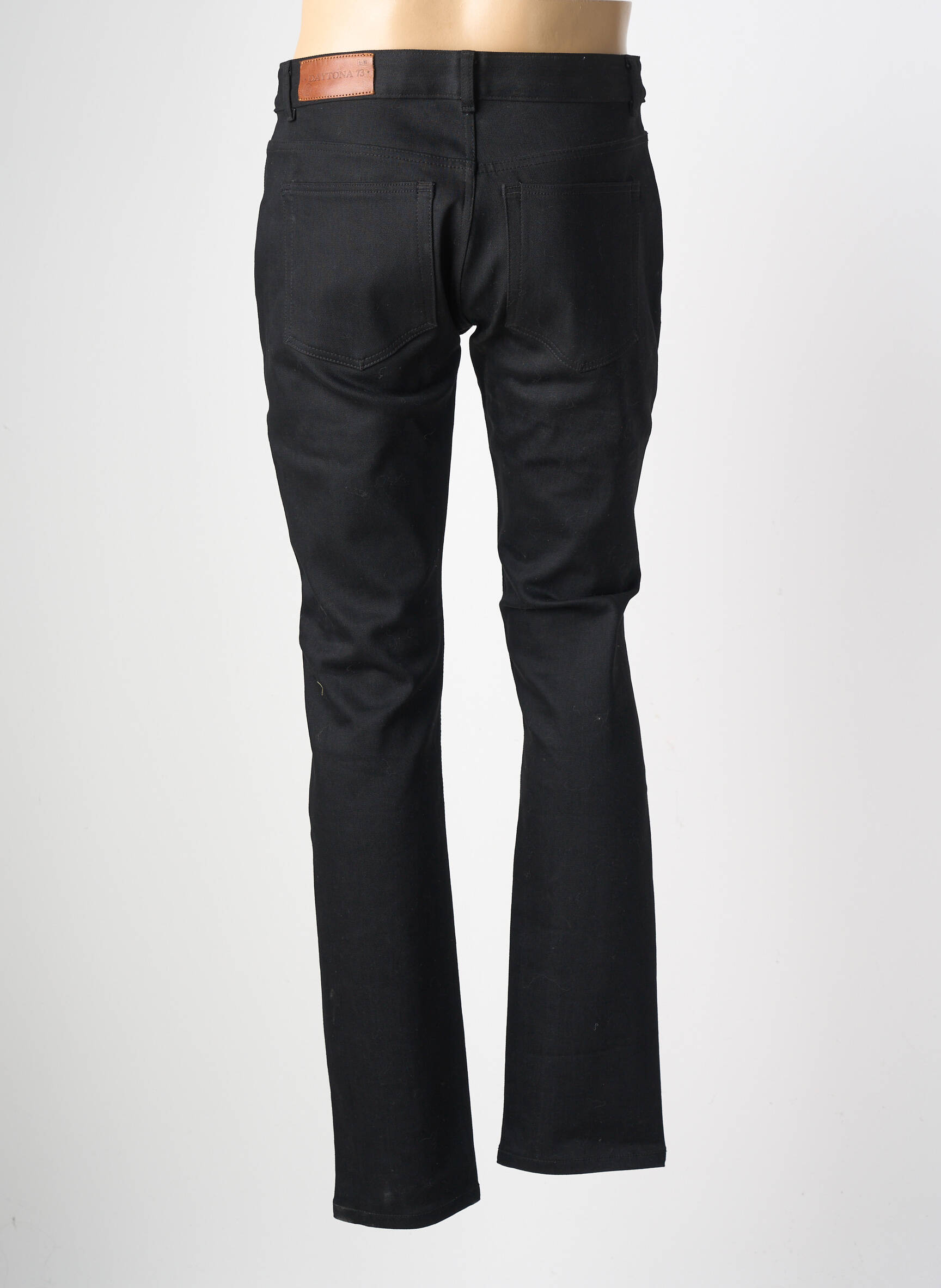 Jeans coupe slim fermeture boutonnée sur le devant taille normale noir DAYTONA homme